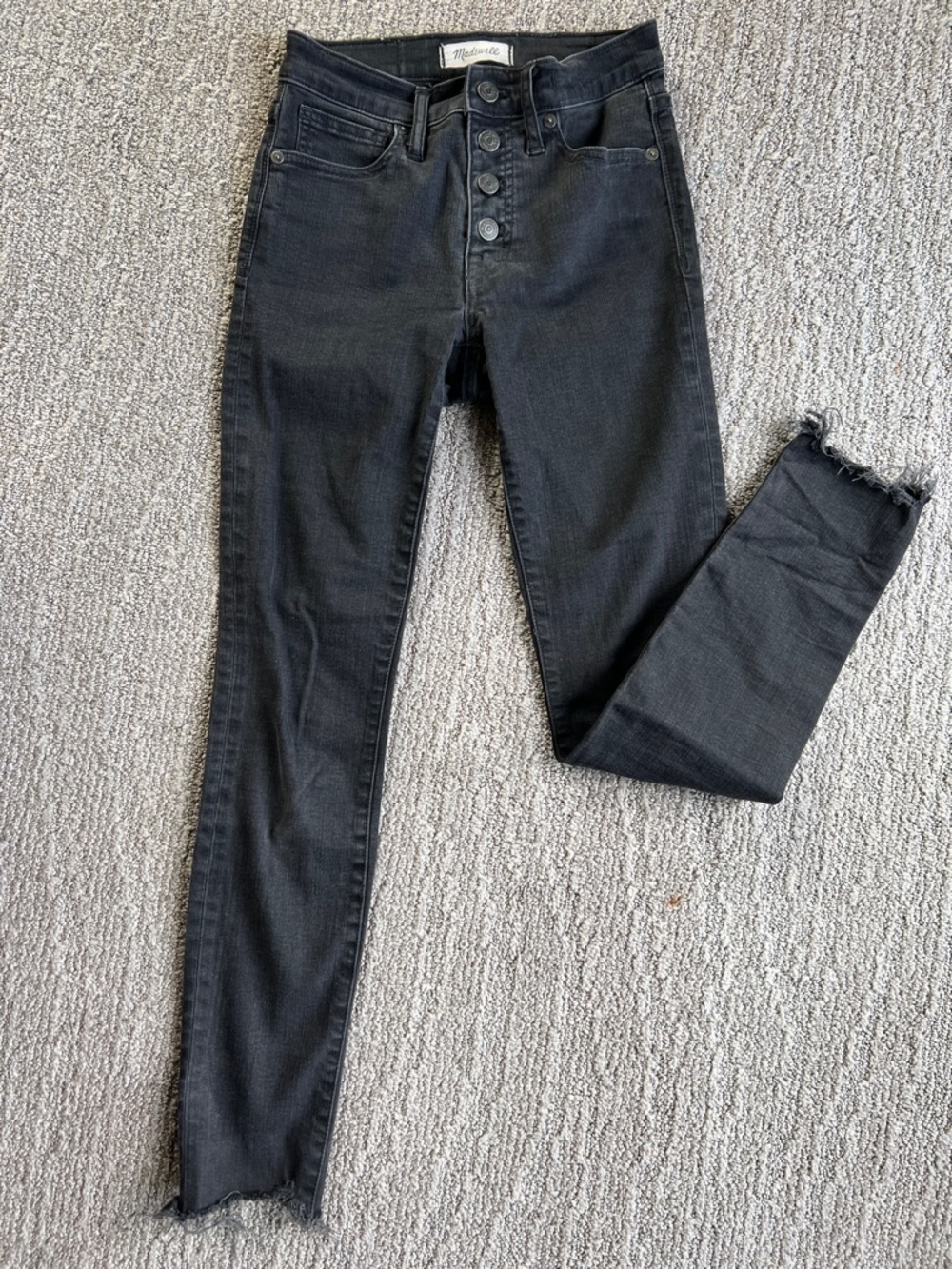 Madewell Black Button-Fly Skinny Jeans